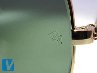Ray-Ban etching in lens